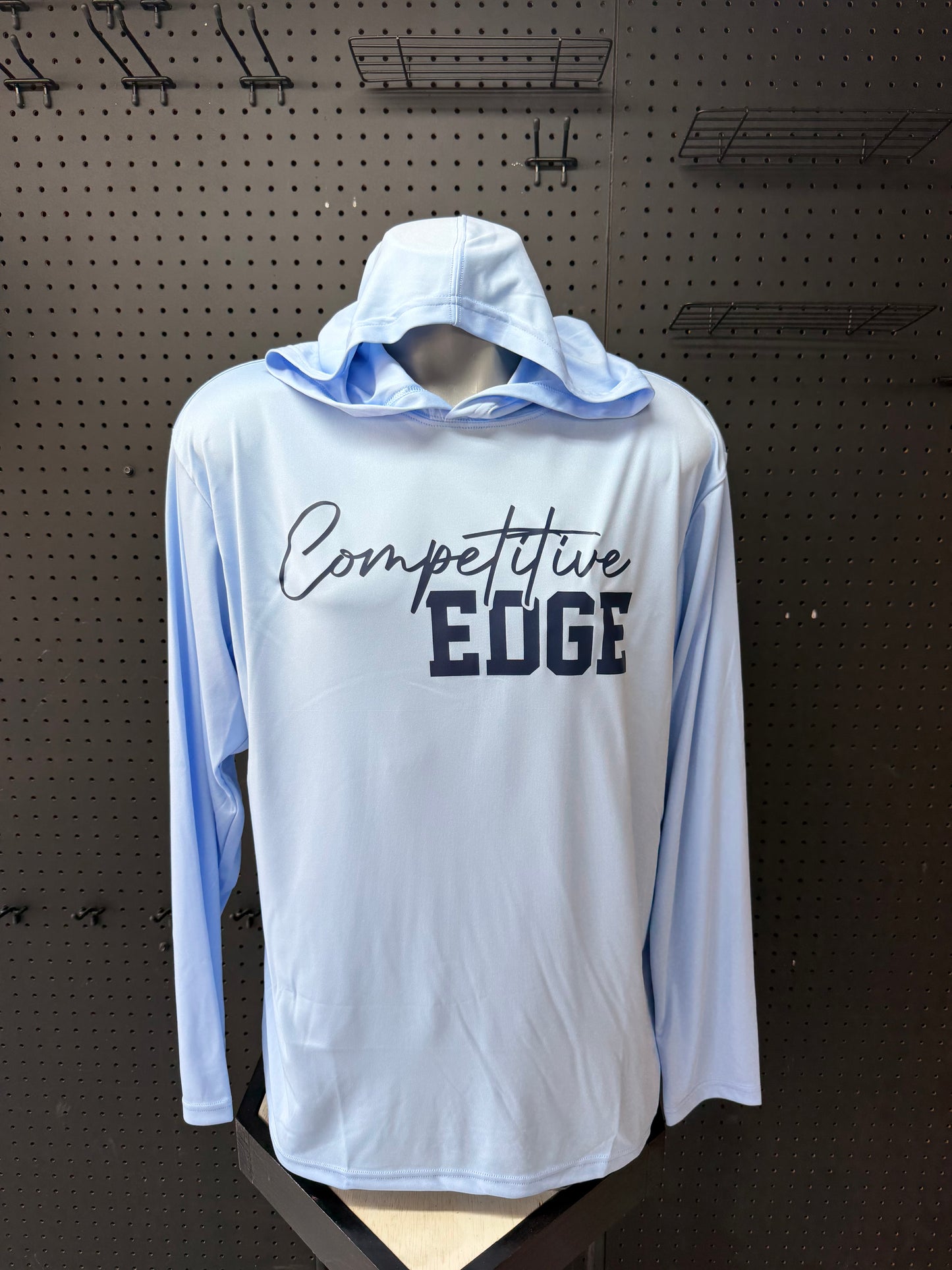 SKY BLUE CE LONG SLEEVE HOODED TEE